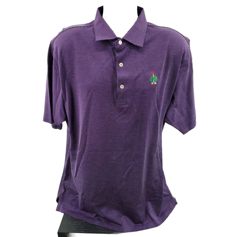 Peter Millar Purple Polo Shirt Golf Rugby Casual Men’s Size XL 100% Cotton Nice